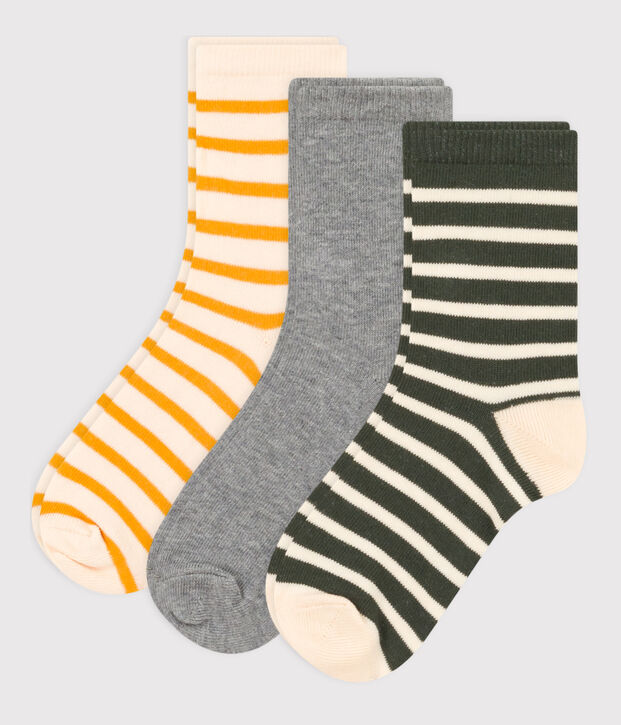 Unisex Children's Stripy Socks - 3-Pack multicolor