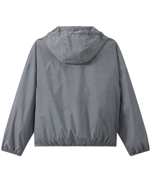 Unisex short windbreaker blue/white