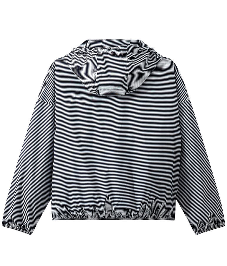 Unisex short windbreaker blue/white