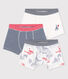 Boys' Cotton Boxer Shorts - 3-Pack