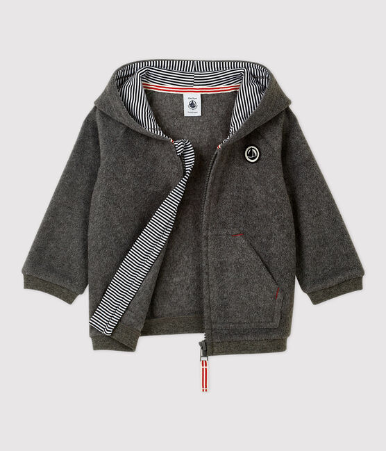 Babies' Fleece Hoodie SUBWAY CHINE grey