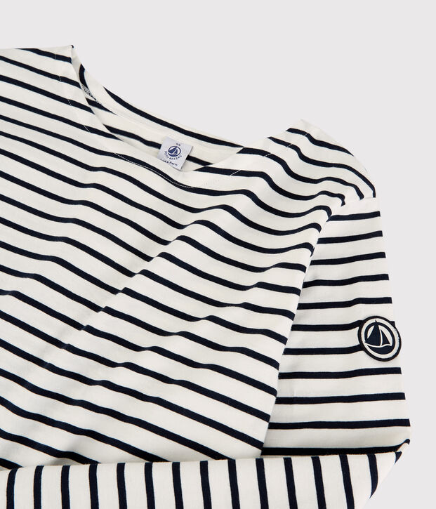 Women's Light Breton Cotton Top white/blue