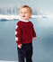 Babies' soft, warm, star-patterned cotton sweatshirt AMARANTE