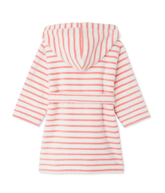 Children's Terry Bathrobe LAIT white/MERVEILLE pink