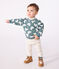 Babies' owl-print cotton sweatshirt GOBELIN grey/MULTICO