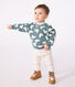 Babies' owl-print cotton sweatshirt