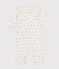 Babies' footless cotton pyjamas MARSHMALLOW white/MULTICO white