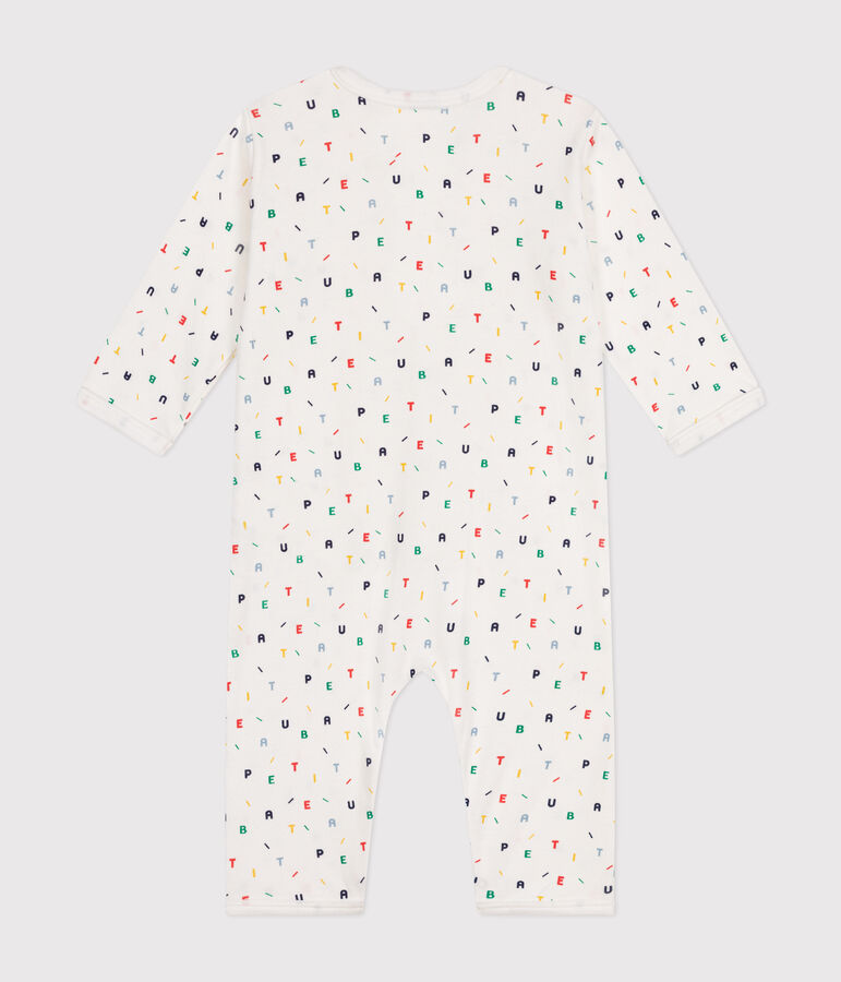 Babies' footless cotton pyjamas white/multicolor