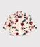 Babies' padded coat in floral print sherpa Ecru/multicolor