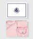 Babies' 2-piece velour gift set, the body printed with hearts