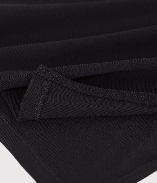 Women's long cotton vest dress black