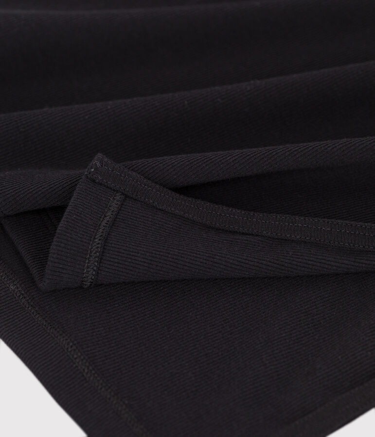 Women's long cotton vest dress black