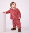 Babies' plain corduroy trousers pink