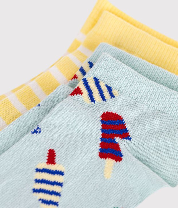 Children's ice-cream print cotton socks - 2-pack multicolor