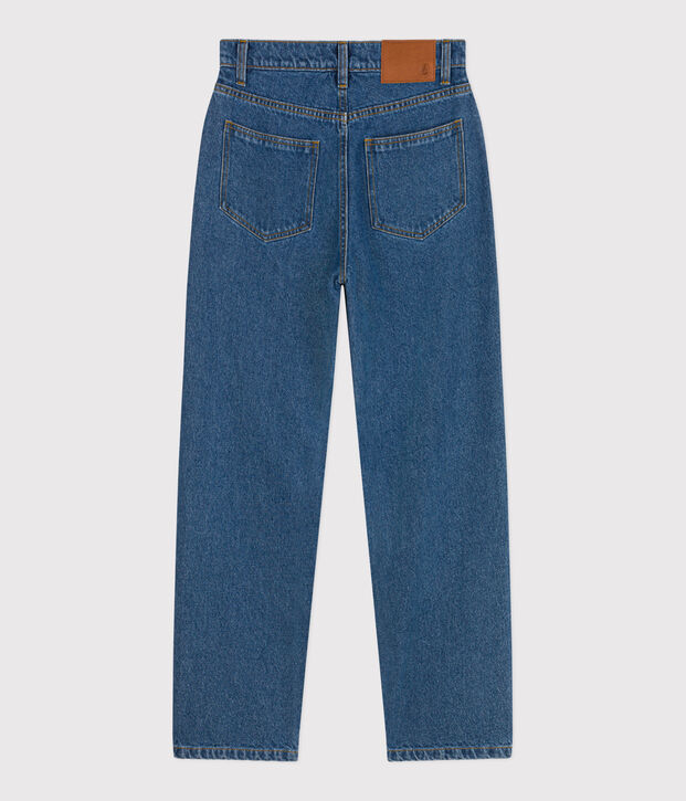Women's straight denim trousers blue