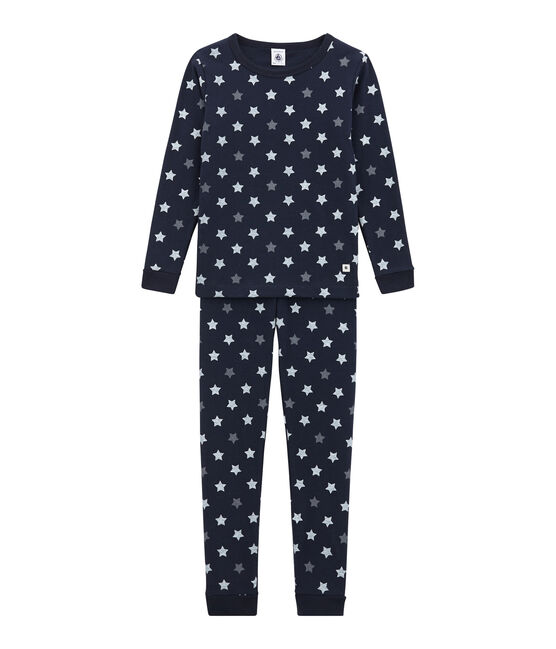 Little boy's fitted pyjamas. SMOKING blue/MULTICO white