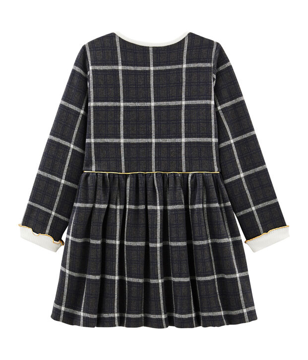 Girls' Checked Knit Dress grey/multicolor