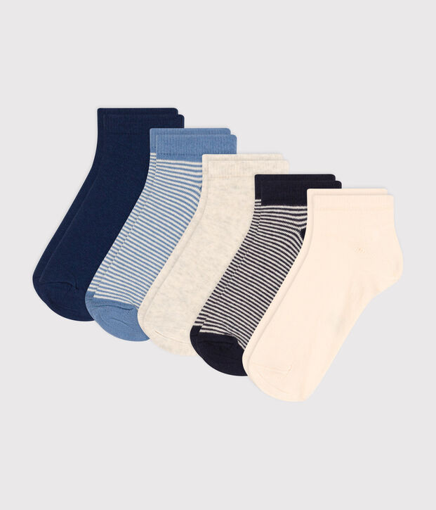 Children's pinstriped cotton socks - 5-pack multicolor