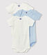 Short-Sleeved Cotton Bodysuits - 3-Pack