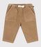 Babies' plain corduroy trousers ROCHE CLAIR beige
