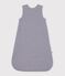 Babies' 2 TOG stripy print cotton sleeping bag blue/white