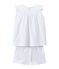 Girls' Fine Cotton short Pyjamas ECUME white