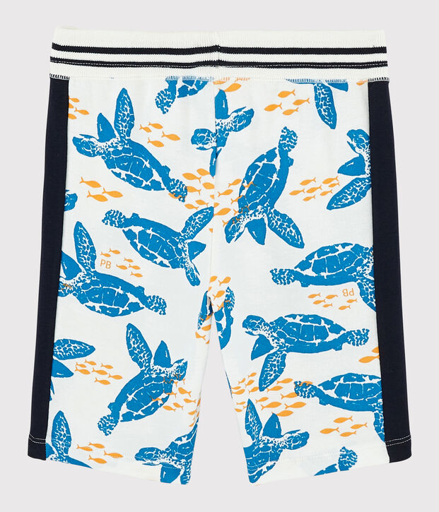 Boys' Cotton Bermuda Shorts white/multicolor