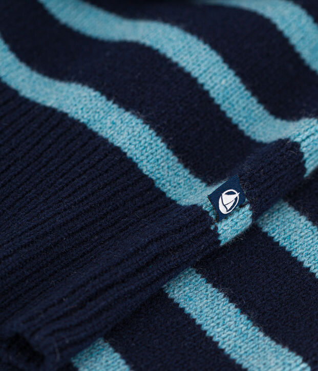 Women's' Woollen Breton Pullover blue/blue