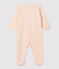 Babies' Velour Sleepsuit FLEUR pink/ECUME grey