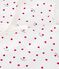 Baby romper in cotton gauze with a small heart print white/multicolor