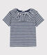 Babies' Striped Short-Sleeved Slub Jersey Blouse