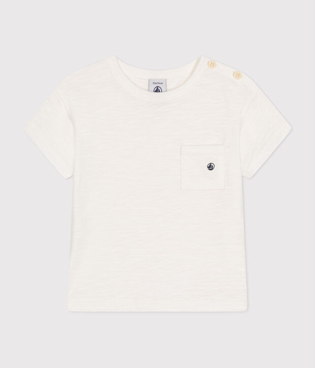 Babies' Short-Sleeved Slub Jersey T-Shirt white