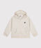 Children's unisex quilted tube knit zipped hoodie MONTELIMAR CHINE beige