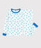 Unisex Snugfit Tortoise Print Cotton Pyjamas MARSHMALLOW white/COOL blue