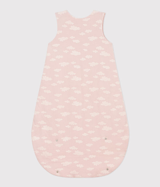 Babies' cloud themed 2 TOG velour sleeping bag SALINE /MARSHMALLOW