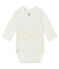 Newborn baby's long sleeved bodysuit MARSHMALLOW white