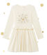 Girl's shiny dual fabric dress