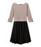 Women's trompe l'oeil dress COQUILLE beige/SMOKING blue/TERKUIT