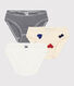 Girls' Three-Heart Cotton Briefs - Pack of 3