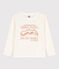 Boys' Long-Sleeved Print T-shirt MARSHMALLOW white