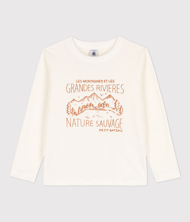 Boys' Long-Sleeved Print T-shirt white