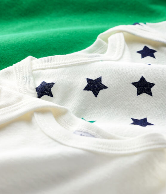 Baby Boys' Short-Sleeved Cotton/Linen Bodysuit - 3-Piece Set variante 1