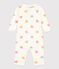 Babies' Multicoloured Heart Patterned Footless Cotton Pyjamas MARSHMALLOW white/MULTICO white