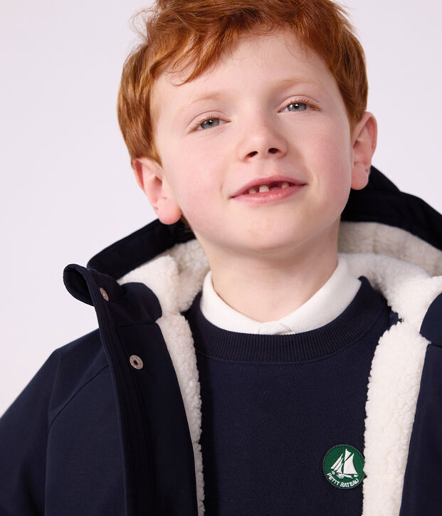 Children's plain mid-length parka SMOKING