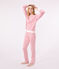 Women's stripy cotton pyjamas ROSEWOOD pink/MARSHMALLOW