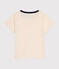 Girls' short-sleeved cotton T-shirt AVALANCHE Ecru