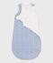 Babies' floral cotton 2 TOG sleeping bag MARSHMALLOW blue/INCOGNITO