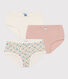 Girls' Floral Cotton Briefs - 3-Pack