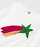 Girls' Long-Sleeved Cotton T-Shirt MARSHMALLOW white