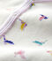 Baby Girls' Ribbed Sleepsuit with Detachable Feet MARSHMALLOW white/MULTICO white